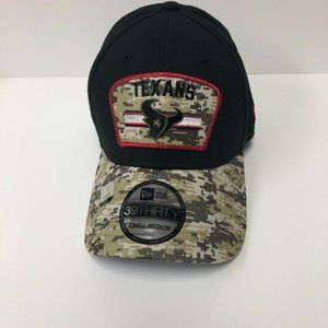 NWT New Houston Texans New Era 39Thirty Salute To Service Size S/M Flex-Fit Hat